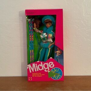1991 Ski Fun Midge with Turquoise and Silver Outfit NRFB